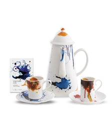 Vista Alegre Cha Cafe e Etc Coffee Set with Book - Custom Engraved Wedding Present