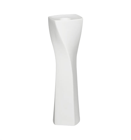 Vista Alegre Spiral White Porcelain Candlestick - Contemporary Home Decor And Luxury Gifts