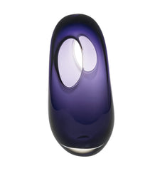 Vista Alegre Única Large Vase Portal Purple - Contemporary Art Glass & Crystal Centerpiece