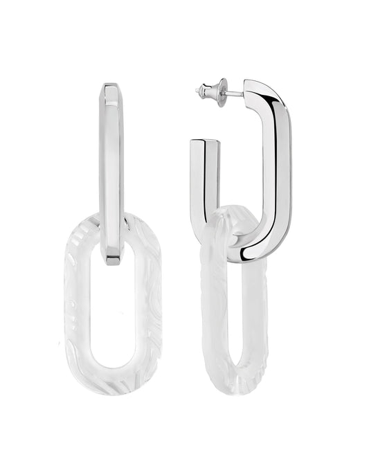 Lalique Ear "Ea", Ss Clear Zebra Crystal Silv. Luxury Crystal Decor Lalique