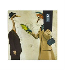 2I - ILUSTRADORES INTERNACIONAIS SQUARE PLATE A. LECIS E A. PANZERI Vista Alegre