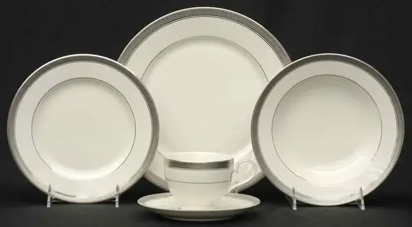 5 Piece Place Setting Palatial Platinum by Mikasa Crystal House - Replacements
