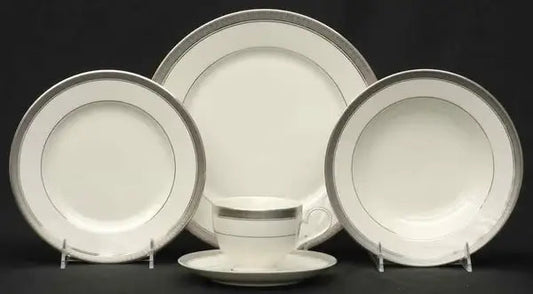 5 Piece Place Setting Palatial Platinum by Mikasa Crystal House - Replacements