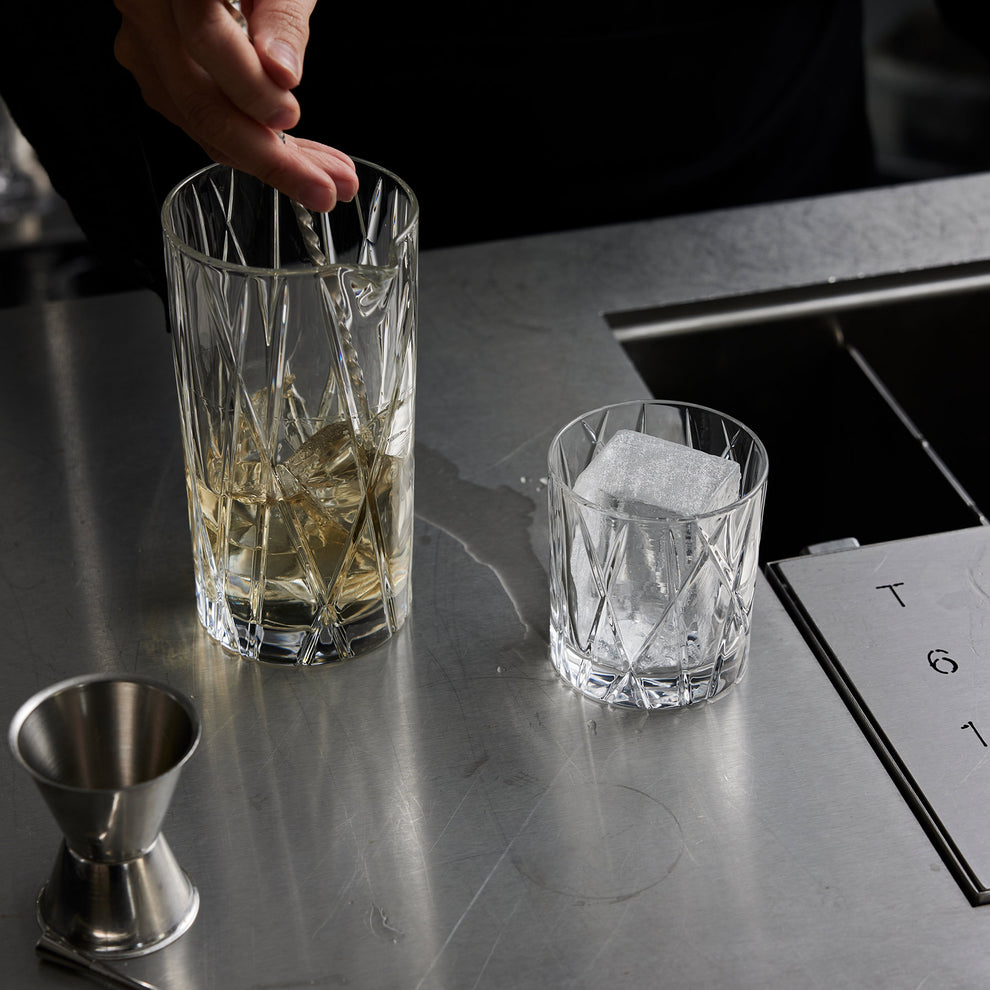 Orrefors City Whiskey Tumblers Set of 2 – Modern Geometric Barware Orrefors
