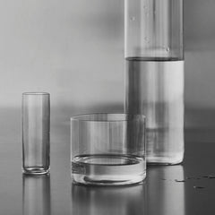 Orrefors Geometry Tumbler Set of 2 - Mouth-Blown Crystal Water Glasses