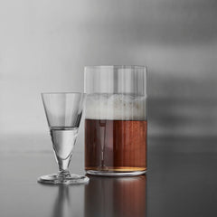 Orrefors Geometry Beer Glass Set – Mouth-Blown Fine Crystal Drinkware