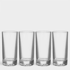 Orrefors Carat Highball Glasses Set of 4 - Elegant Cut Crystal Barware