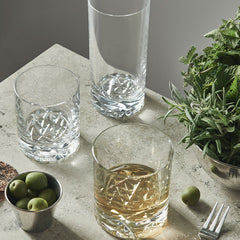 Orrefors Carat Highball Glasses Set of 4 - Elegant Cut Crystal Barware