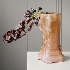 Kosta Boda Rocky Baroque Vase Dusty Pink Small - Custom Engraved Wedding Present