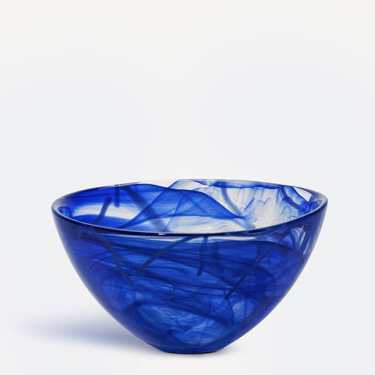 Kosta Boda Contrast Bowl Blue Medium - Distinctive Housewarming Present