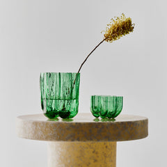 Kosta Boda Crackle Bowl Votive Green - Modern Birthday Present