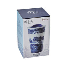 Spode Blue Italian 8oz Travel Mug – Luxury Insulated Fine Porcelain Tumbler