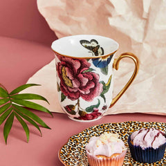 Spode Creatures of Curiosity White Floral Mug – Premium Luxury Birthday Gift