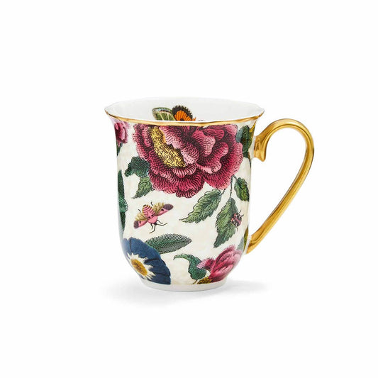 Spode Creatures of Curiosity Cream Floral Mug – Premium Luxury Birthday Gift