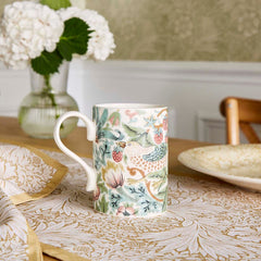 Spode Morris & Co. Strawberry Thief Mug – Historic English Birds Coffee Cup Spode