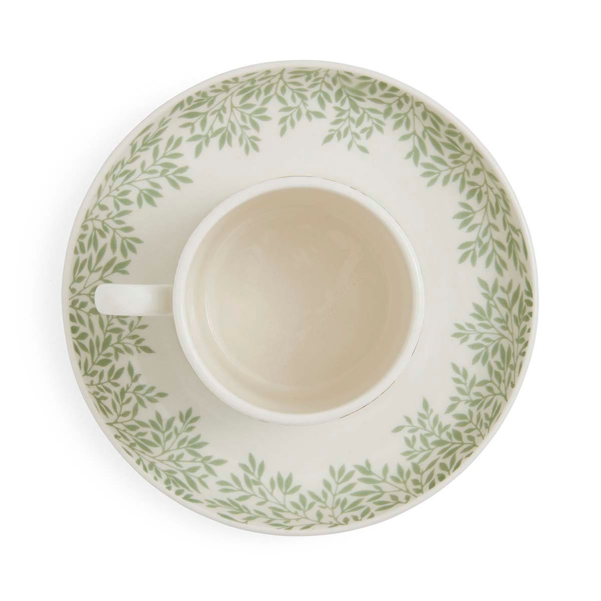 Spode Morris & Co. Espresso Cups & Saucers – Set of 4 English Heritage Coffee Cups Spode