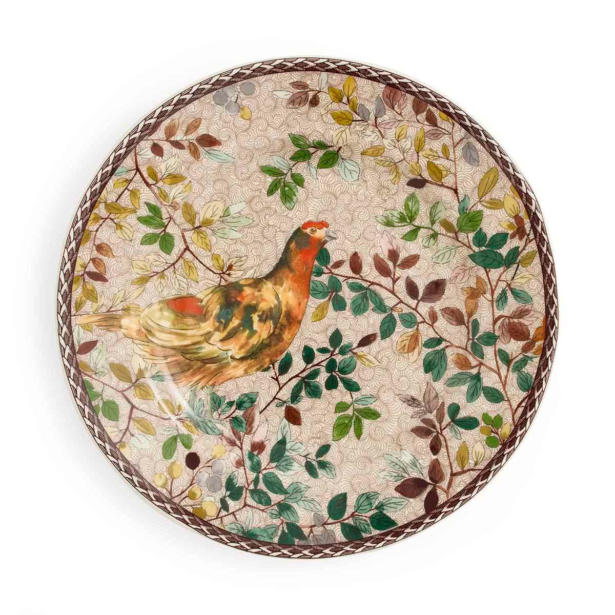 Spode Woodland Accents Red Grouse Salad Plate – Countryside Wild Bird Earthenware Spode