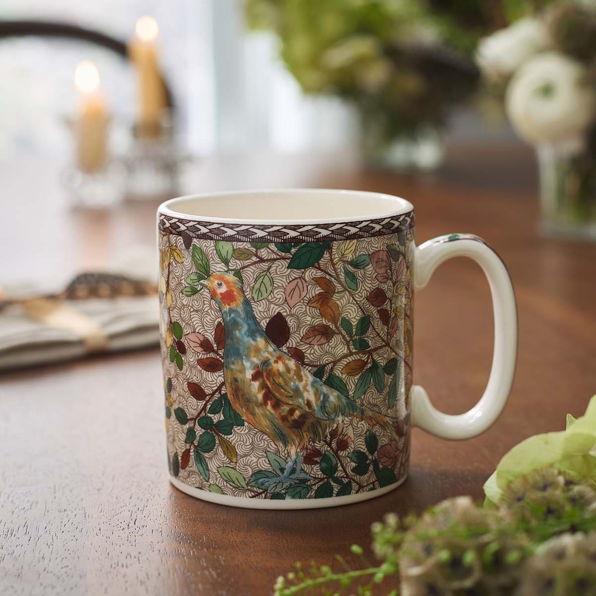 Spode Woodland Accents Grey Partridge Mug – British Wildlife Coffee Cup Spode