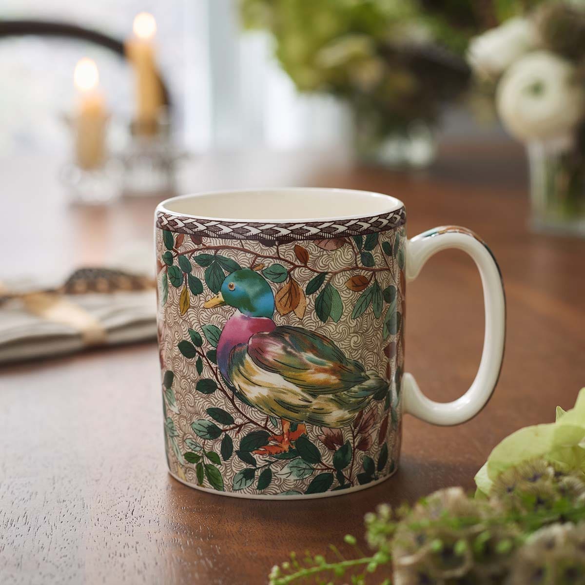 Spode Woodland Accents Mallard Duck Mug – British Wildlife Coffee Cup Spode