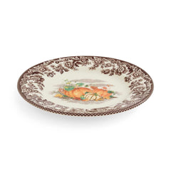 Spode Woodland Pumpkin Harvest Salad Plate – Autumn British Flowers Earthenware Spode