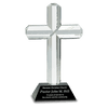 Crystal Cross on Black Pedestal Base- CH022