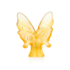 Amber Yellow Butterfly Daum