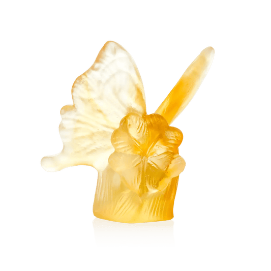 Amber Yellow Butterfly Daum