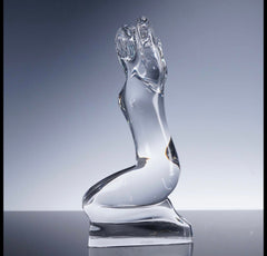 Baccarat by Robert Rigot Crystal Kneeling Nude Figurine Crystal House - Replacements