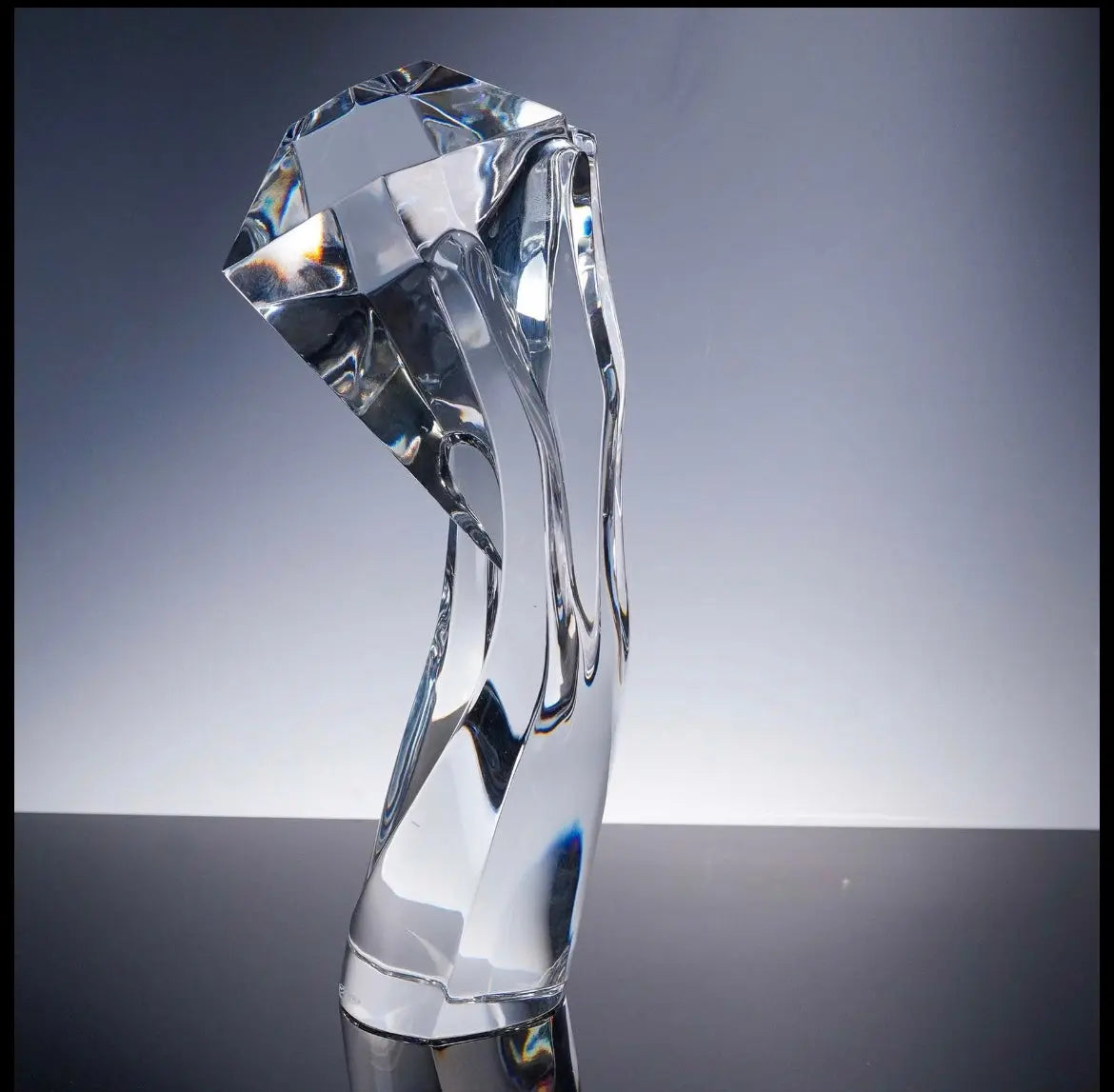 Baccarat Crystal Sculpture, Diamant by Robert Rigot Crystal House - Replacements