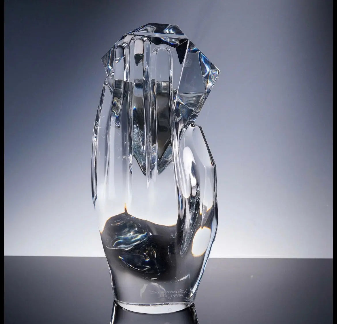 Baccarat Crystal Sculpture, Diamant by Robert Rigot Crystal House - Replacements