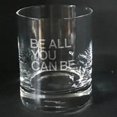 Be all you can be US. Army slogan on whiskey glass Crystal House
