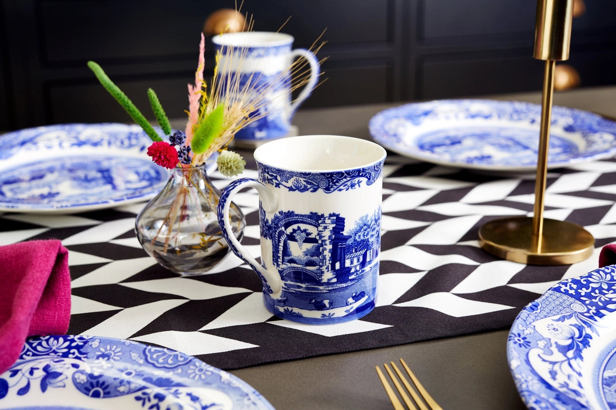 Blue Italian Dinnerware 12-pc Set Spode