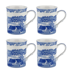 Blue Italian Dinnerware Mugs S/4 Spode