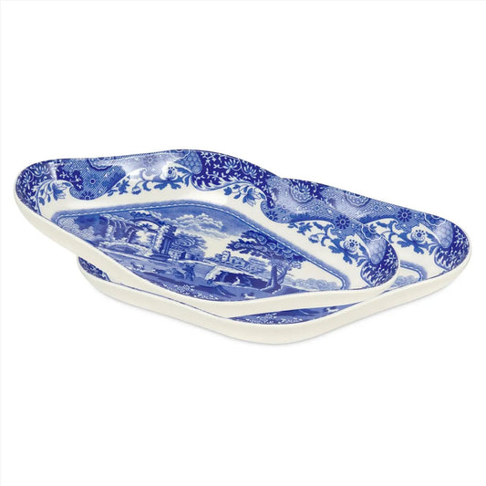 Blue Italian Serveware S/2 Pickle Dishes Spode