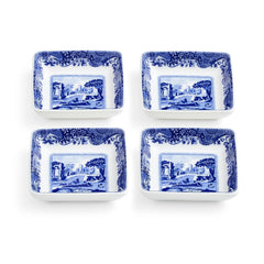 Blue Italian Serveware Square Dishes Set of 4 Spode