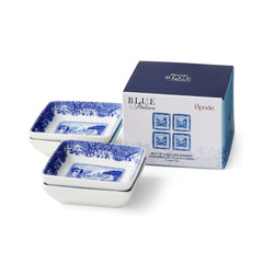 Blue Italian Serveware Square Dishes Set of 4 Spode