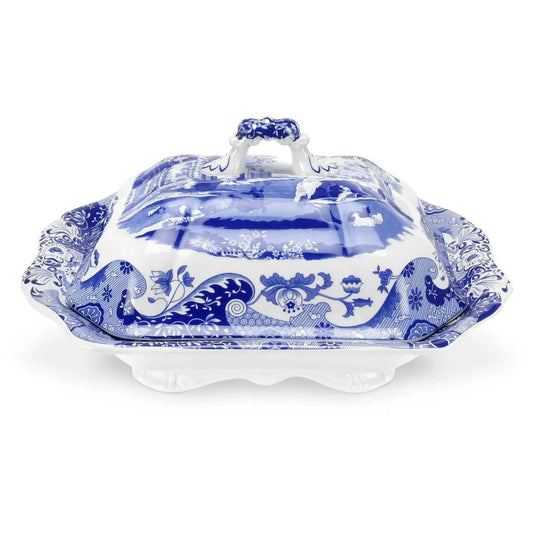 Blue Italian Serveware Vegetable Dish & Cover Spode