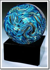 Blue Stratos Globe - 1980 Monarch Custom Glass