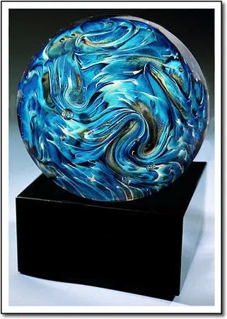 Blue Stratos Globe - 1980 Monarch Custom Glass