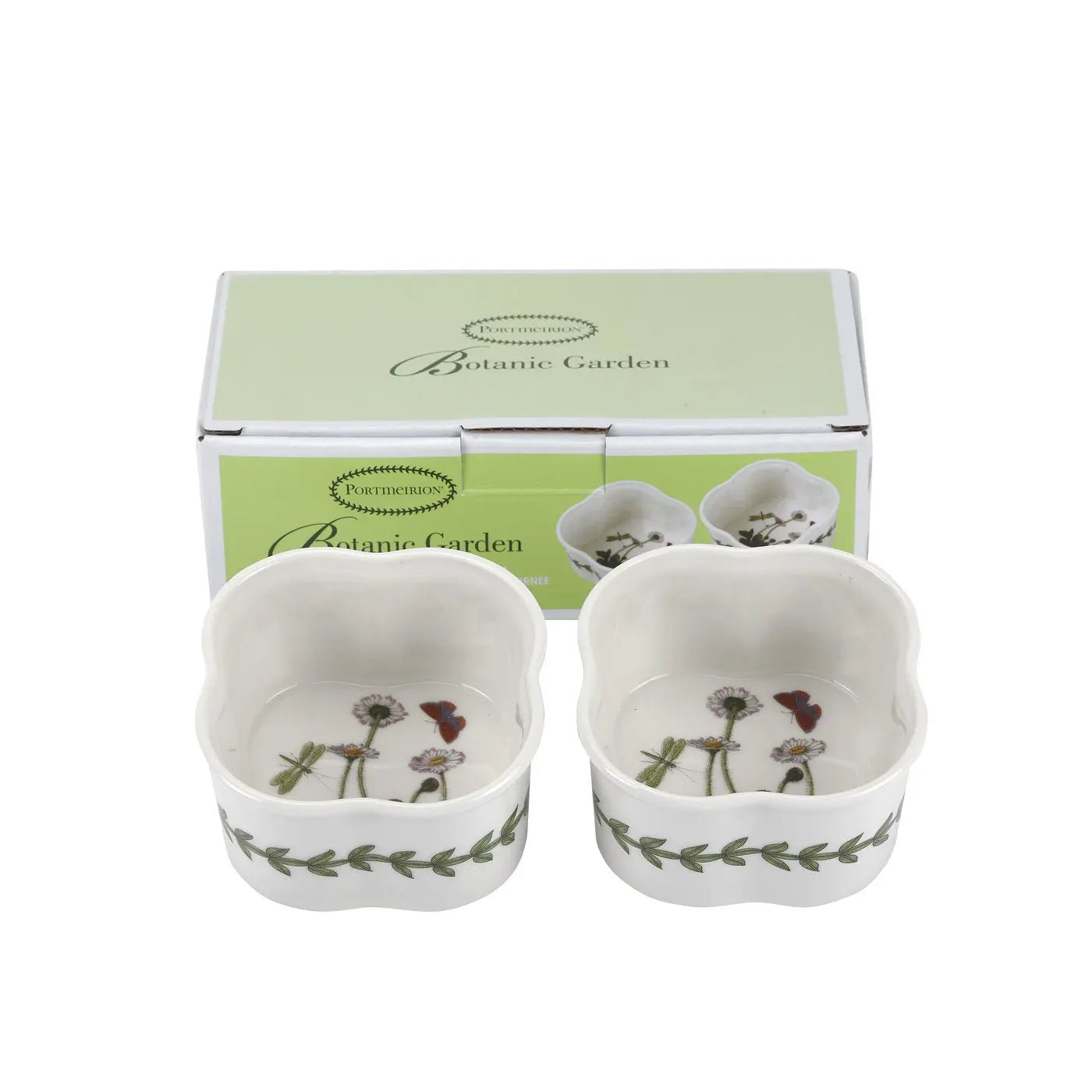 Botanic Garden - Bake & Prep S/2 Scalloped-Shaped Ramekins (Daisy) Portmeirion