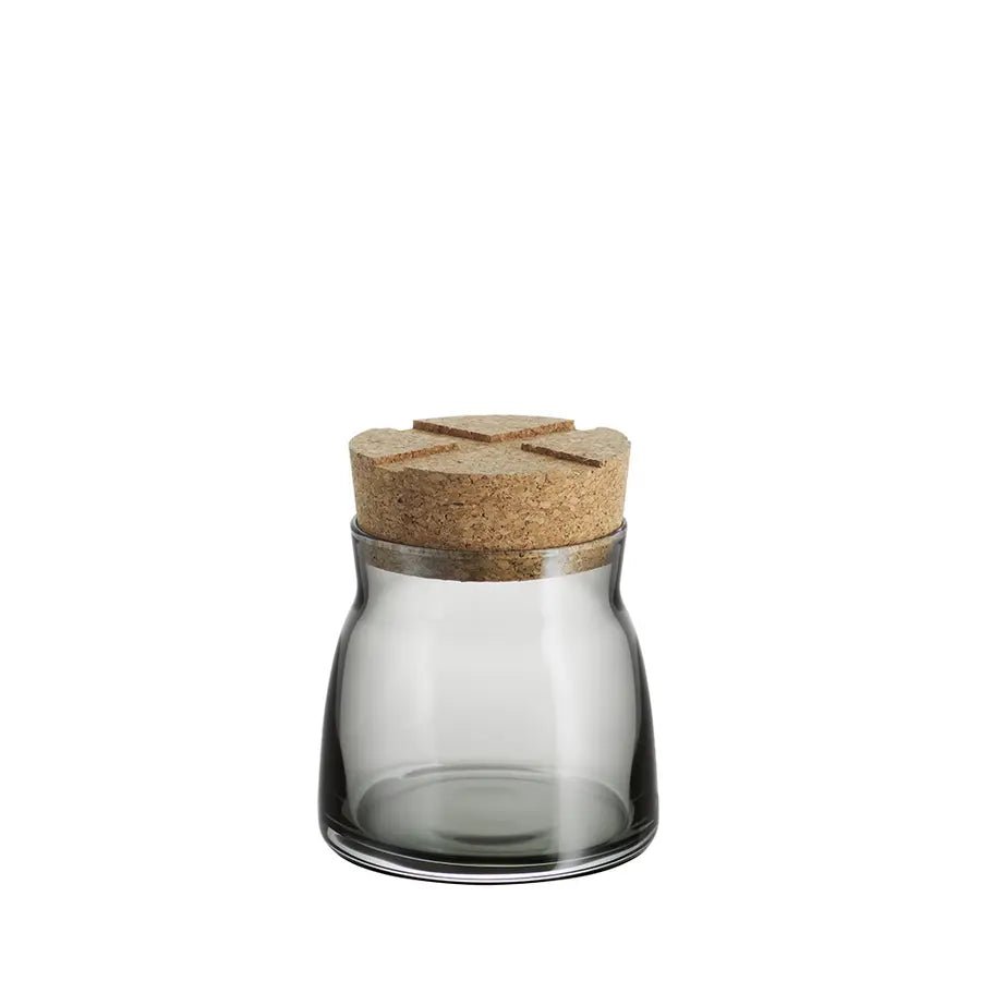 Bruk Gray Jar Small with Cork Lid Kosta Boda