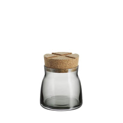 Bruk Gray Jar Small with Cork Lid Kosta Boda