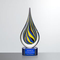 Castleford Art Glass Award – Luxury Trophy crystal edge - Crystal House