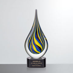 Castleford Art Glass Award – Luxury Trophy crystal edge - Crystal House