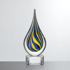 Castleford Art Glass Award – Luxury Trophy crystal edge - Crystal House