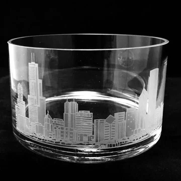 Chicago Skyline 5" Candy Dish Crystal House