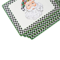 Christmas Tree - Black and White Figural Collection Black and White Christmas S/4 Mixed Snowman and Santa Large Placemats Spode