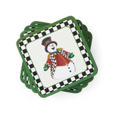 Christmas Tree - Black and White Figural Collection Black and White Christmas S/6 Mixed Snowman and Santa Coasters Spode