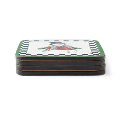 Christmas Tree - Black and White Figural Collection Black and White Christmas S/6 Mixed Snowman and Santa Coasters Spode
