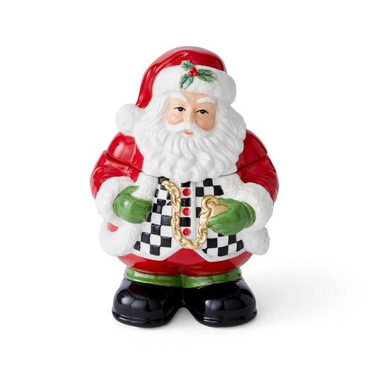 Christmas Tree - Black and White Figural Collection Figural Black and White Santa Candy Jar Spode